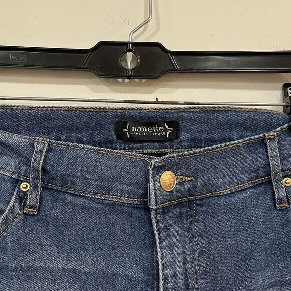 Nanette Lepore Belle High Rise Bootcut Jeans Floral Embroidery Size 16W - Picture 7 of 15